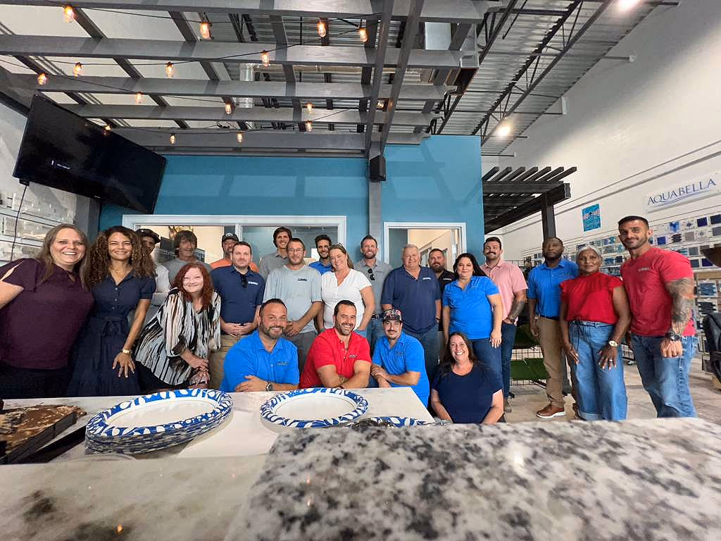 The Pool Perfection team at the Largo showroom