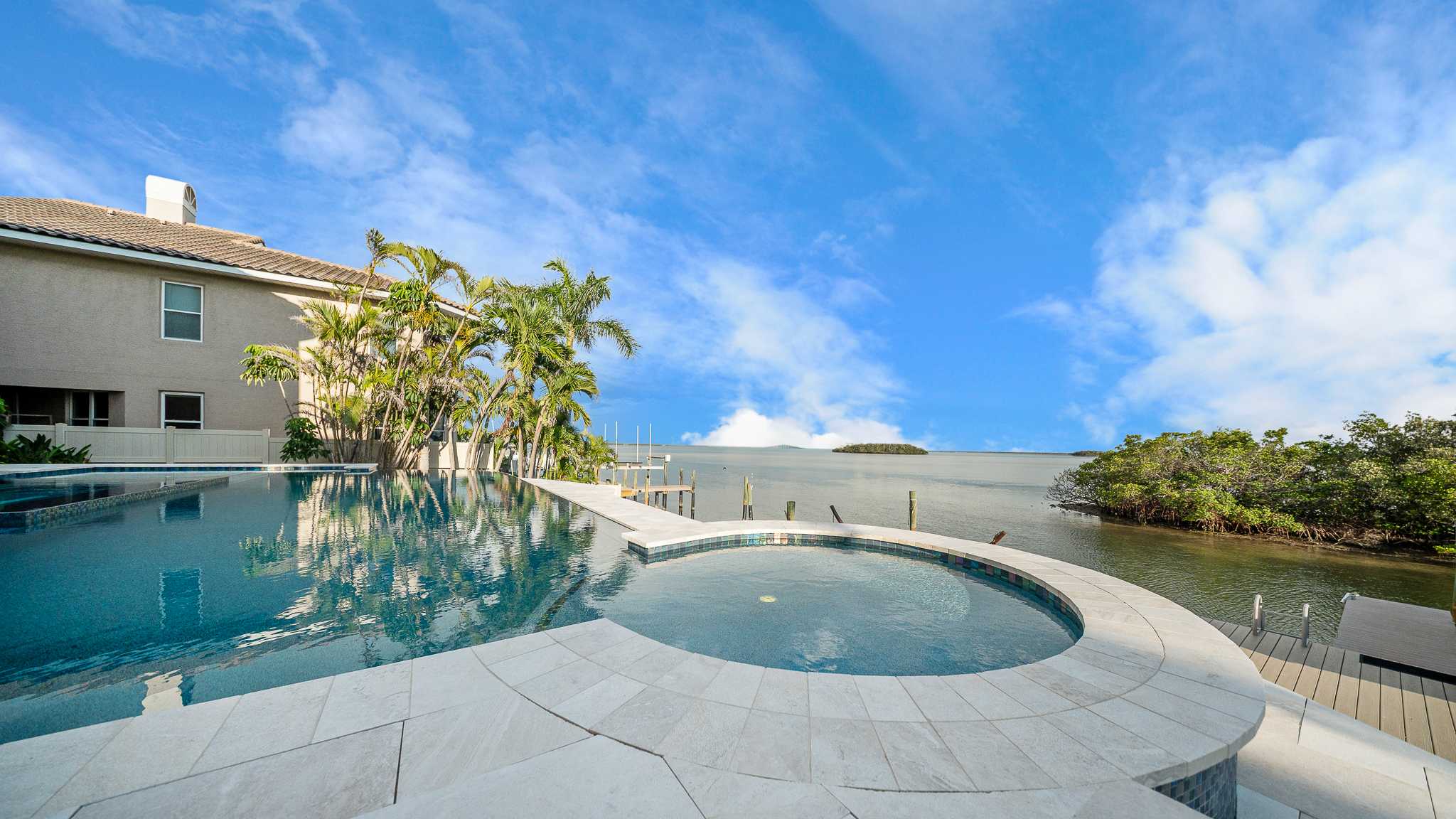 pool with spa